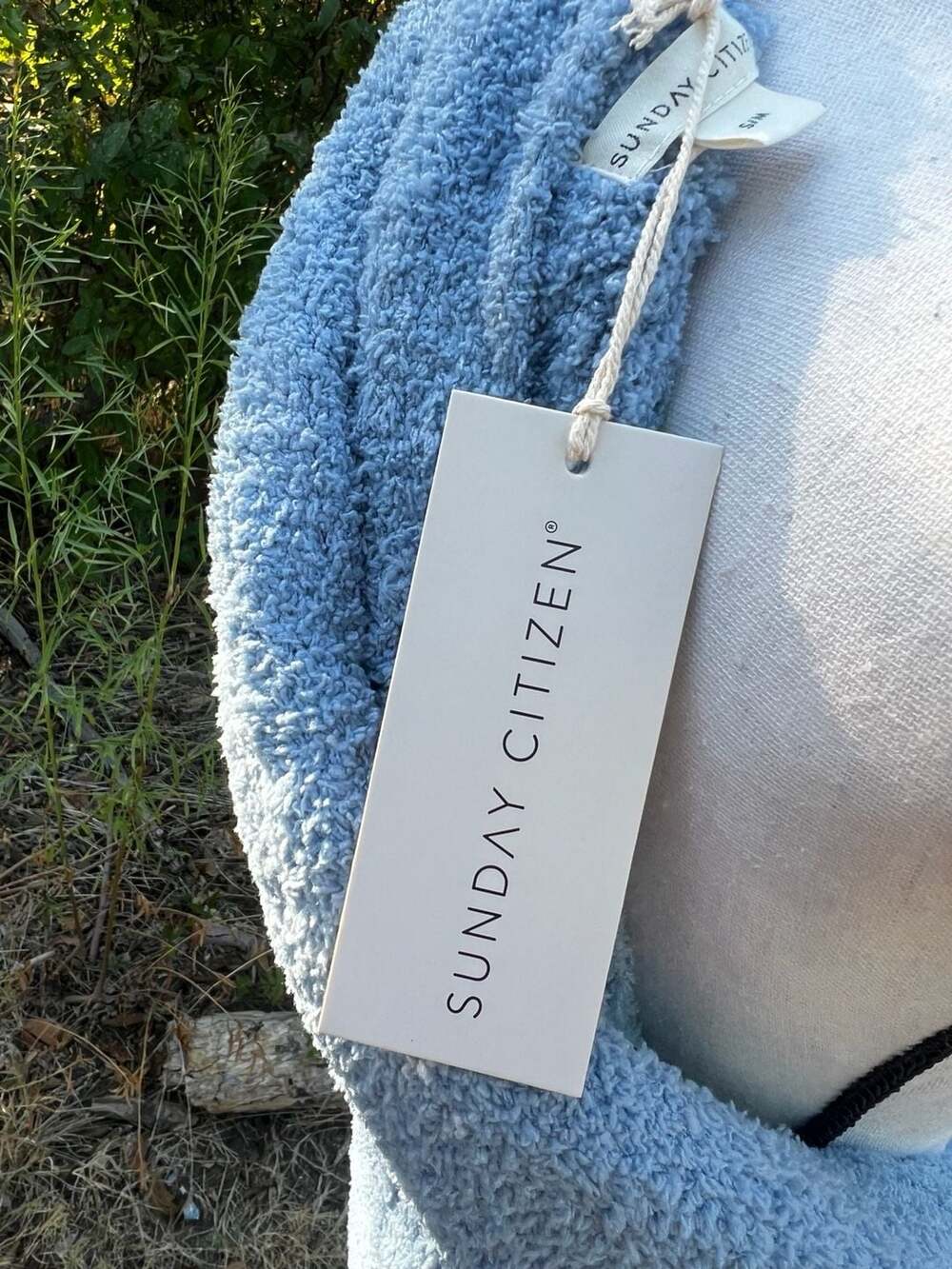 Sunday Citizen Snug Waffle Robe Blue - Picture 10 of 12